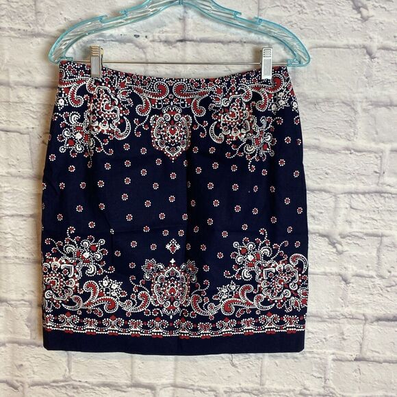 Talbots Women’s Boho Casual Everyday Paisley Mini Skirt Size 4P - Picture 2 of 5